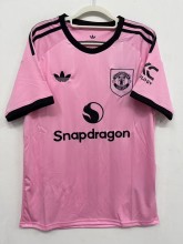 25-26 Man Utd Pink Goalkeeper Fans Soccer Jersey