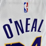 24-25 Lakers O'Neal #34 White Top Quality Hot Pressing NBA Jersey(圆领)
