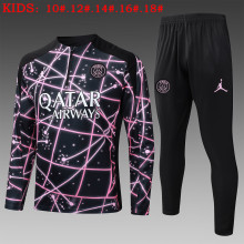 25-26 PSG High Quality Kids Half Pull Tracksuit