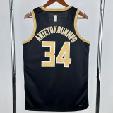 24-25 BUCKS ANTETOKOUNMPO #34 Black Glory Edition Top Quality Hot Pressing NBA Jersey