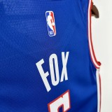 24-25 Kings FOX #5 Blue City Edition Top Quality Hot Pressing NBA Jersey