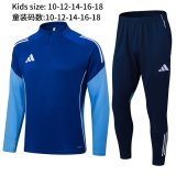 2025 AD Blue Kids Half Pull Tracksuit