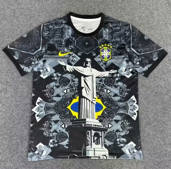 25-26 Brazil Black Grey Special Edition Training shirts