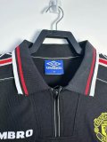 1998 Man Utd Black Long Sleeve Retro Soccer Jersey