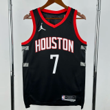 23-24 Rockets DURANT #7 Black Top Quality Hot Pressing NBA Jersey (Trapeze Edition)飞人版