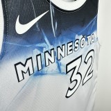 24-25 Timberwolves TOWNS #32 White City Edition Top Quality Hot Pressing NBA Jersey