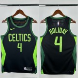 24-25 CELTICS HOLIDAY #4 Black City Edition Top Quality Hot Pressing NBA Jersey