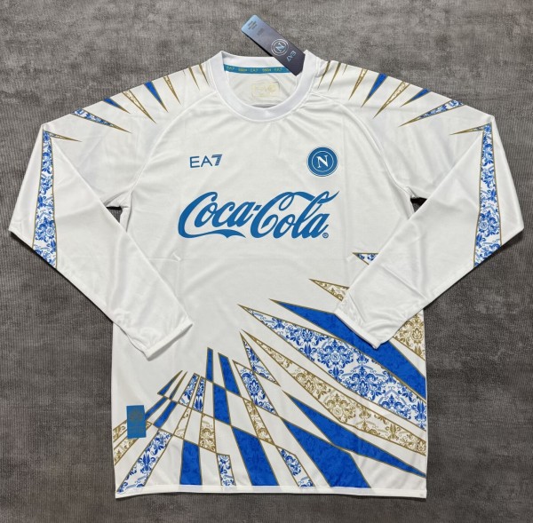 25-26 Napoli White Long sleeves Training Shirts