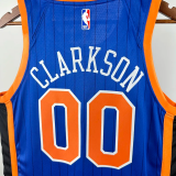 23-24 KNICKS CLARKSON #00 Blue City Edition Top Quality Hot Pressing NBA Jersey