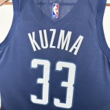 24-25 Wizards KUZMA #33 Royal Blue Top Quality Hot Pressing NBA Jersey (Trapeze Edition)飞人版