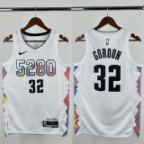 24-25 Nuggets GORDON #32 White City Edition Top Quality Hot Pressing NBA Jersey