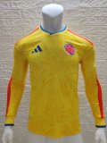 25-26 Colombia Home Long Sleeve Player Version Soccer Jersey*长袖球员