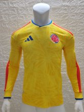 25-26 Colombia Home Long Sleeve Player Version Soccer Jersey*长袖球员
