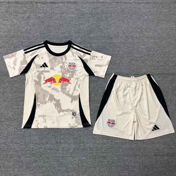 25-26 New York Red Bulls Away Kids Soccer Jersey