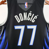 25-26 Dallas Mavericks DONCIC #77 Black City Edition Top Quality Hot Pressing NBA Jersey(V领)