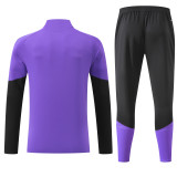 2026 AD Purple Kids Half Pull Tracksuit