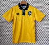 1991-1993 Brazil Home Retro Fans Soccer Jersey