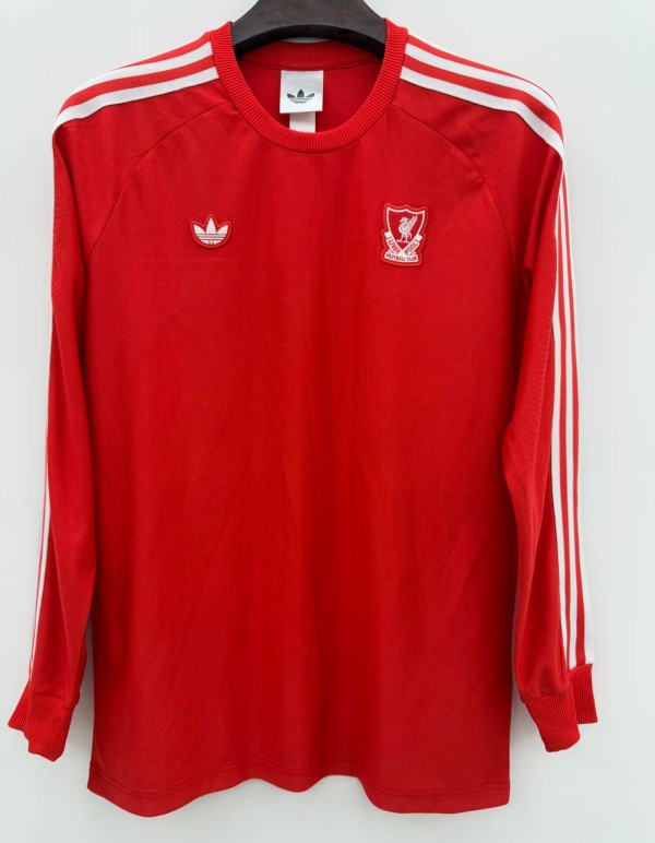 26-27 LIV Red Casual Version Long Sleeve Fans Soccer Jersey (长袖)
