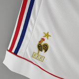 1998 France White Retro Shorts Pants