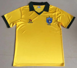 1985 Brazil Home Yellow Retro Soccer Jersey