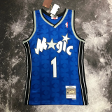 2001 Magic MCGRADY #01 Blue Retro Top Quality Hot Pressing NBA Jersey