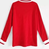 1986 Man Utd Home Long Sleeve Retro Soccer Jersey