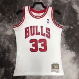 1998 BULLS PIPPEN #33 White Retro Top Quality Hot Pressing NBA Jersey