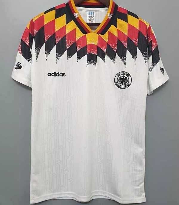 1994 Germany Home White Retro Soccer Jersey