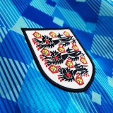 1990 England Third Blue Retro Soccer Jersey