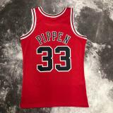 1998 BULLS PIPPEN #33 Red Retro Top Quality Hot Pressing NBA Jersey