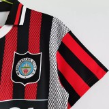 1994-1996 Man City Away Red Retro Soccer Jersey