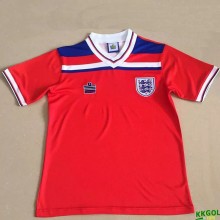 1980 England Away Red Retro Soccer Jersey