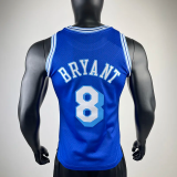 1996-97 LAKERS BRYANT #8 Blue Retro Top Quality Hot Pressing NBA Jersey(圆领）