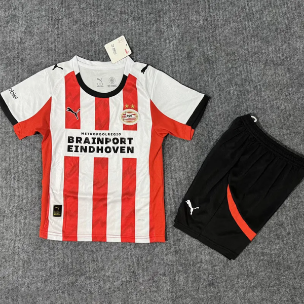 25-26 PSV Home Kids Soccer Jersey