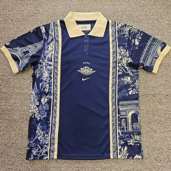 26-27 PSG Blue Black Casual Edition Polo Short Sleeve