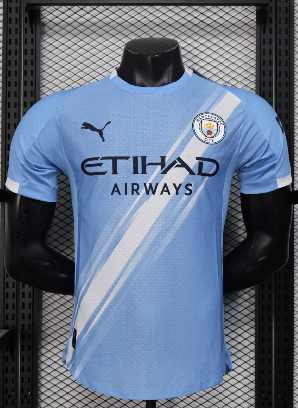 25-26 Man City Home Player Version Soccer Jersey