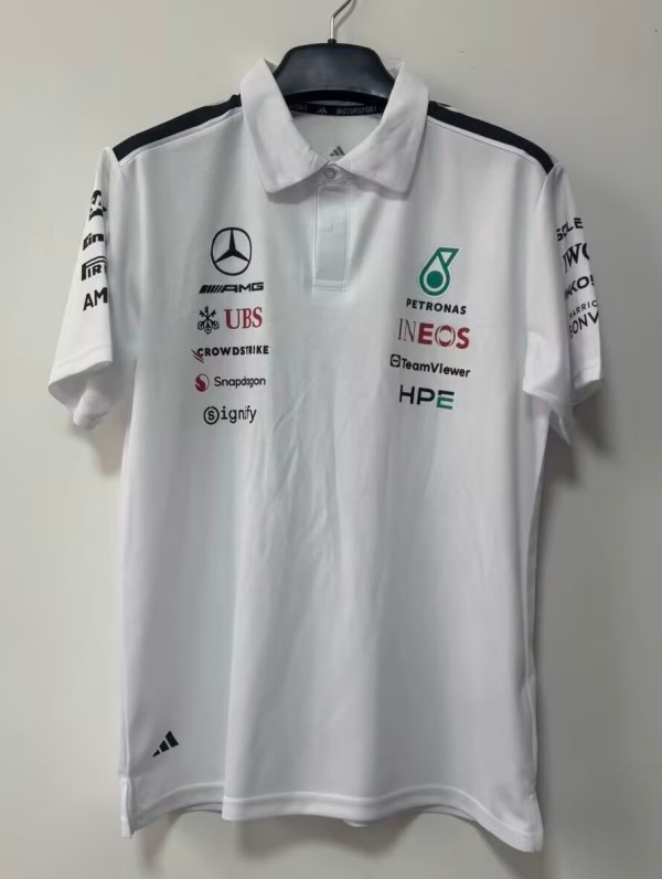 2026 F1 Benz New Pattern Short Sleeve Racing Suit