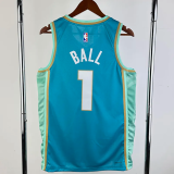 23-24 Hornets BALL #1 Blue City Edition Top Quality Hot Pressing NBA Jersey