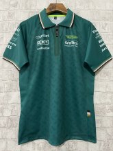 2024 F1 Aston New Pattern Short Sleeve Racing Suit（有领）