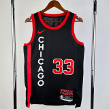 23-24 BULLS PIPPPEN #33 Black City Edition Top Quality Hot Pressing NBA Jersey