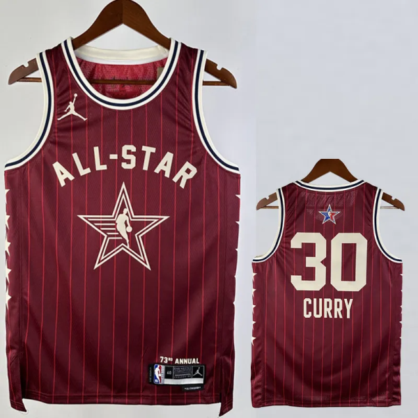 23-24 ALL-STAR CURRY #30 Red Top Quality Hot Pressing NBA Jersey