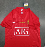 2007-2008 Man Utd Home Retro Kids Soccer Jersey