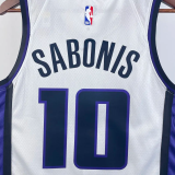 23-24 Kings SABONIS #10 White Top Quality Hot Pressing NBA Jersey