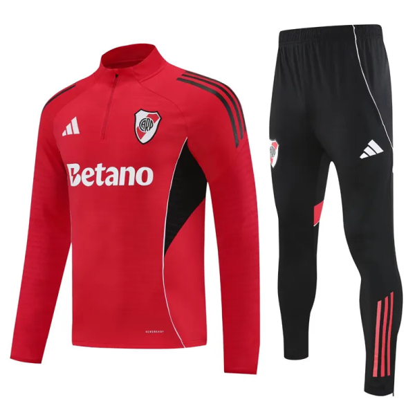25-26 River Plate High Quality Half Pull Tracksuit