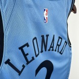 24-25 Clippers LEONARD #2 Blue City Edition Top Quality Hot Pressing NBA Jersey