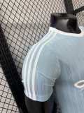 2025 AD Casual Light Blue Player Version Training shirts *三叶草