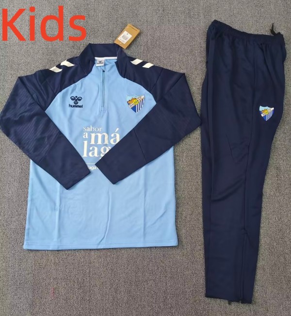 25-26 Malaga High Quality Kids Half Pull Tracksuit