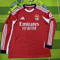 25-26 Benfica Home Long sleeves Fans Soccer Jersey