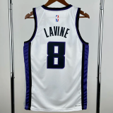 23-24 Kings LAVINE #8 White Top Quality Hot Pressing NBA Jersey
