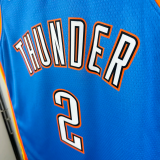 22-23 OKC Thunder GILGEOUS-ALEXANDER #2 Blue Top Quality Hot Pressing NBA Jersey